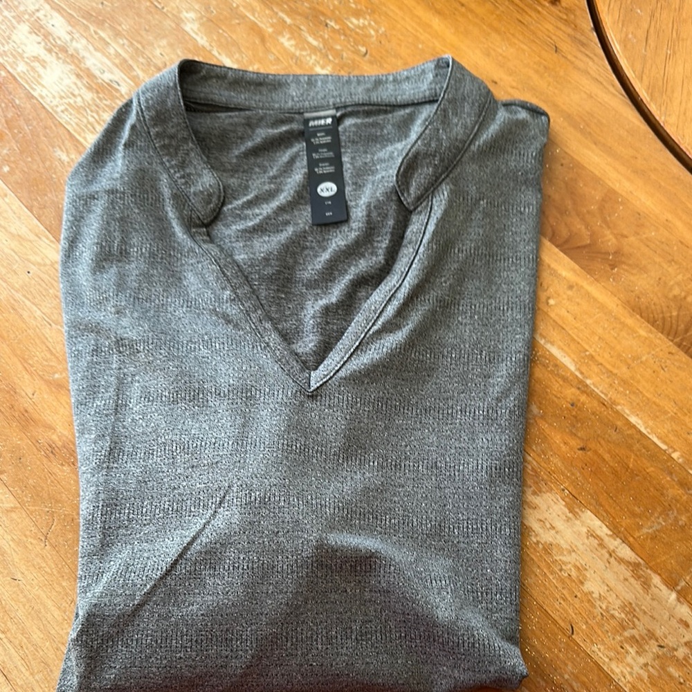 Gray Short Sleeve Tee Classic Top